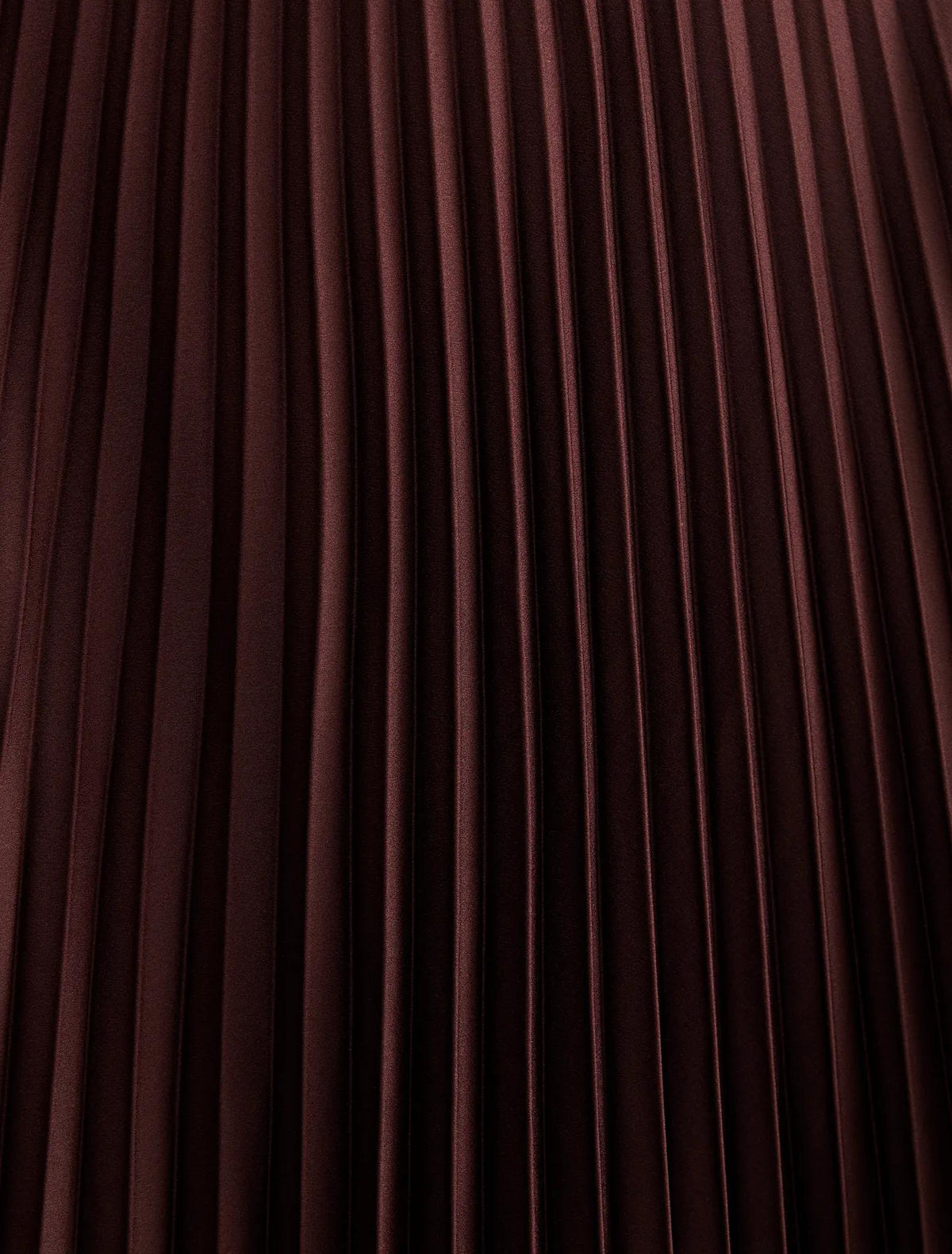 Ester Satin Pleated Skirt Chocolate