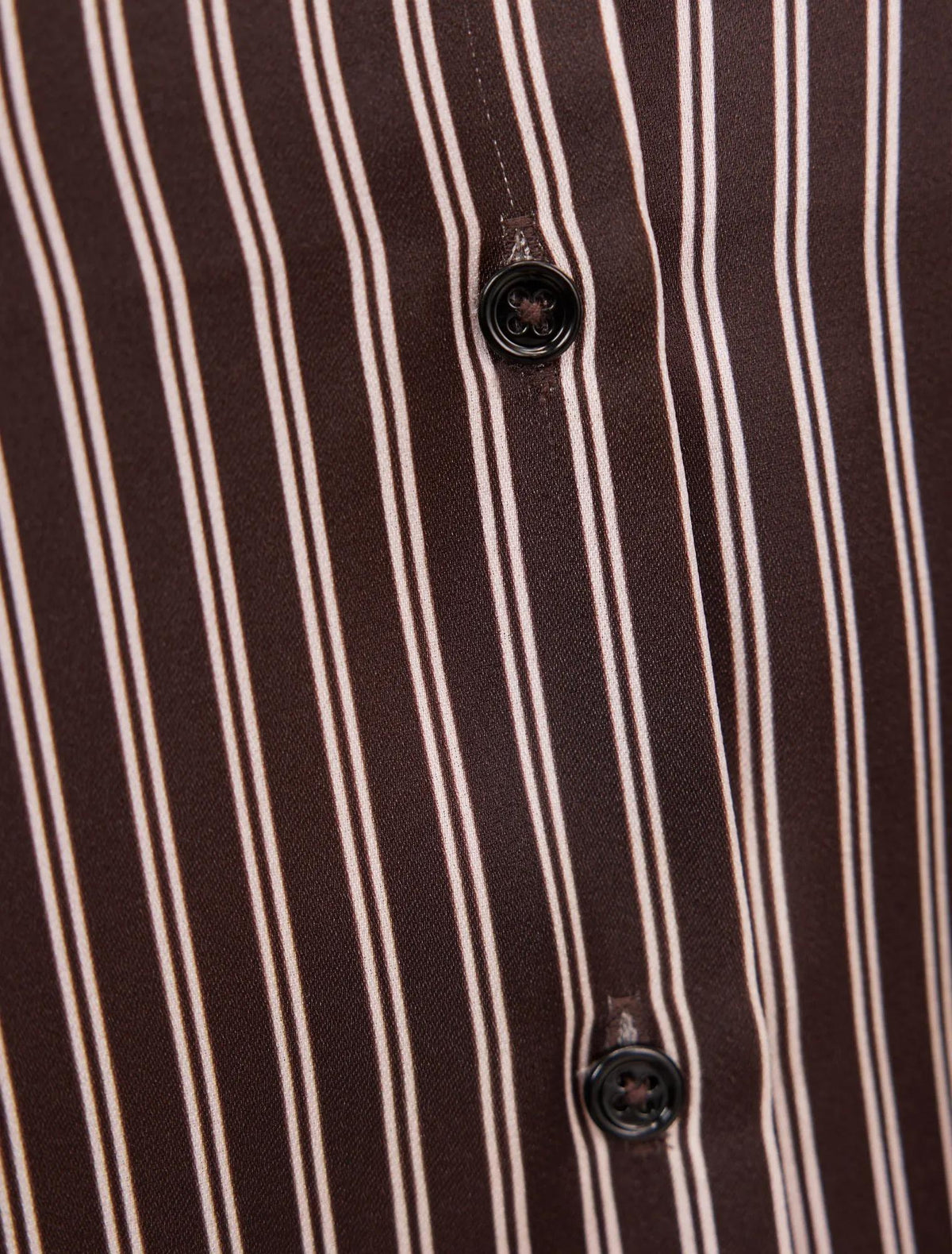 Harvey Notched Neck Satin Shirt Baxter Stripe