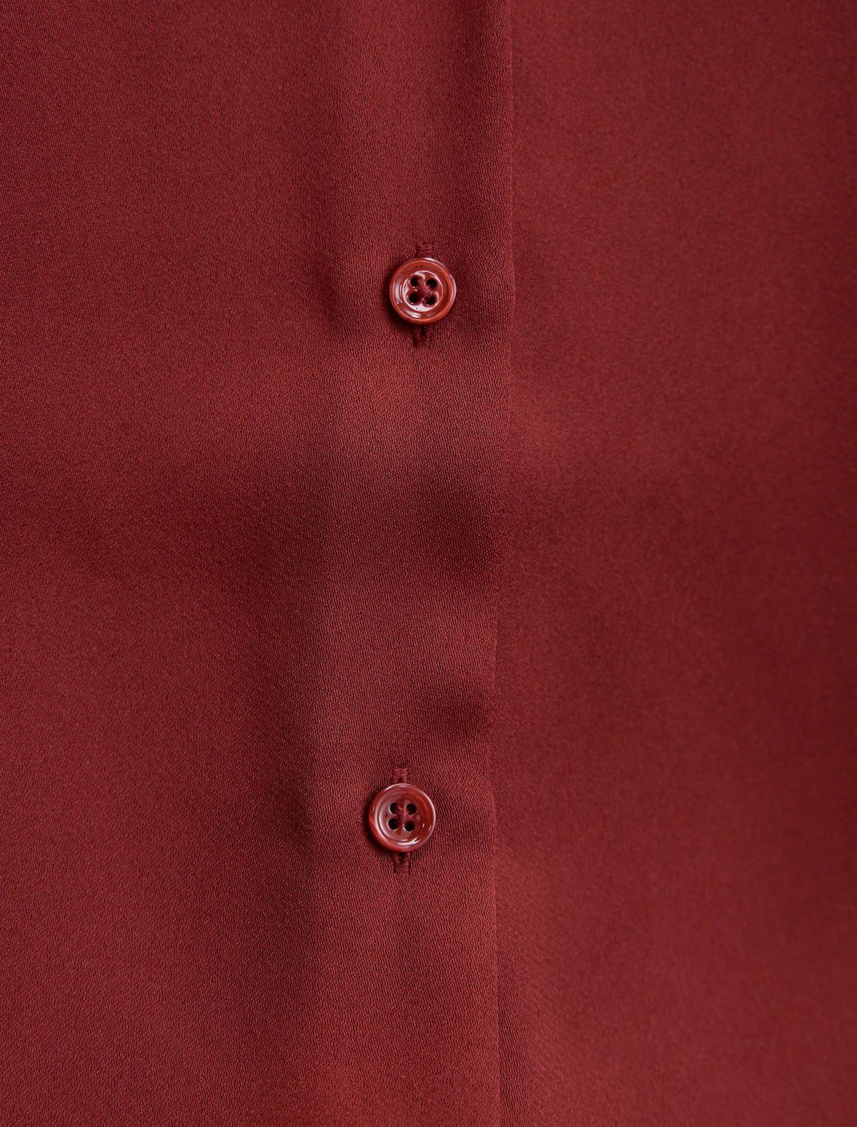 Harvey Notched Neck Satin Shirt Syrah Red