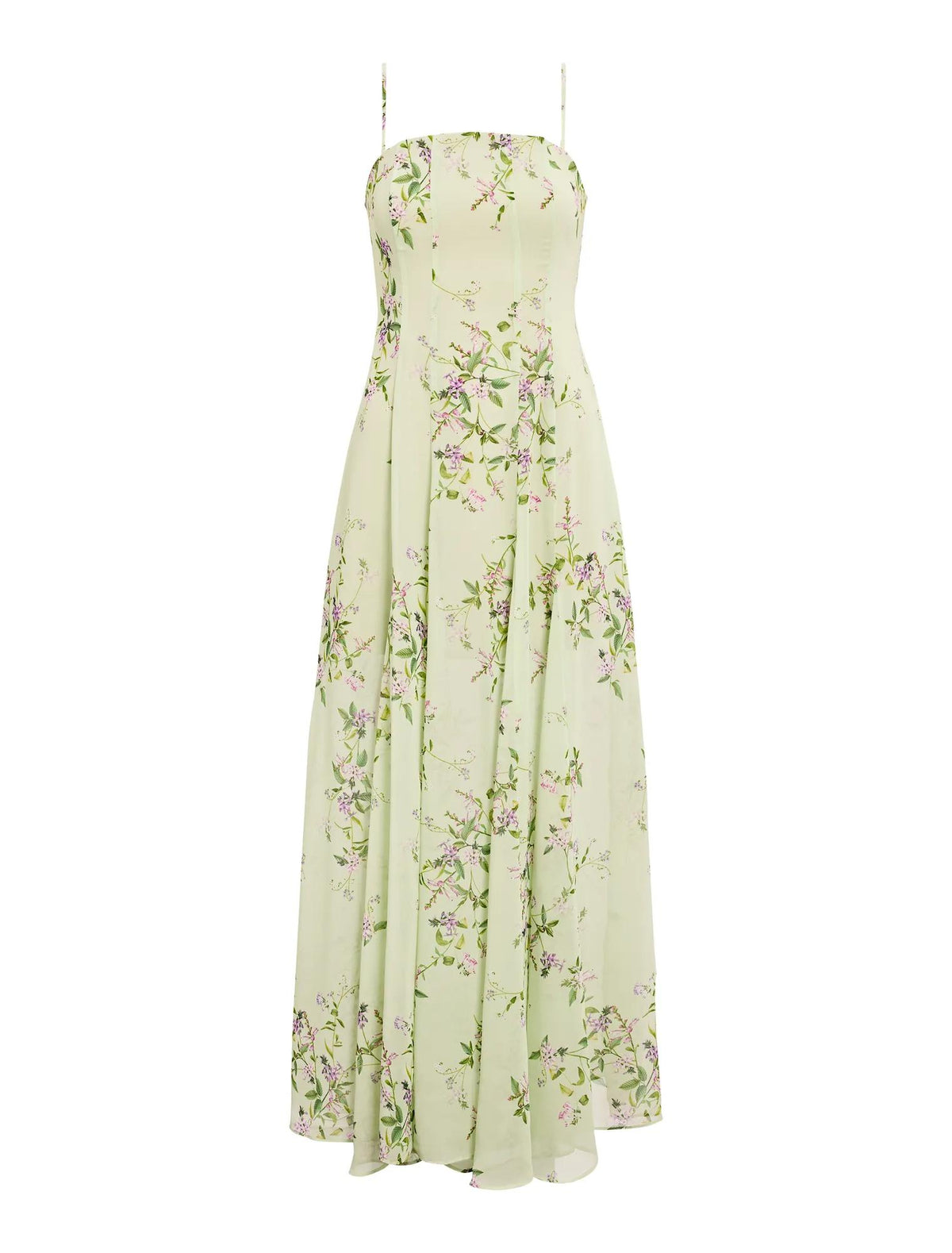 Kimora Strapless Midi Dress Sage Glade Floral_mannequin
