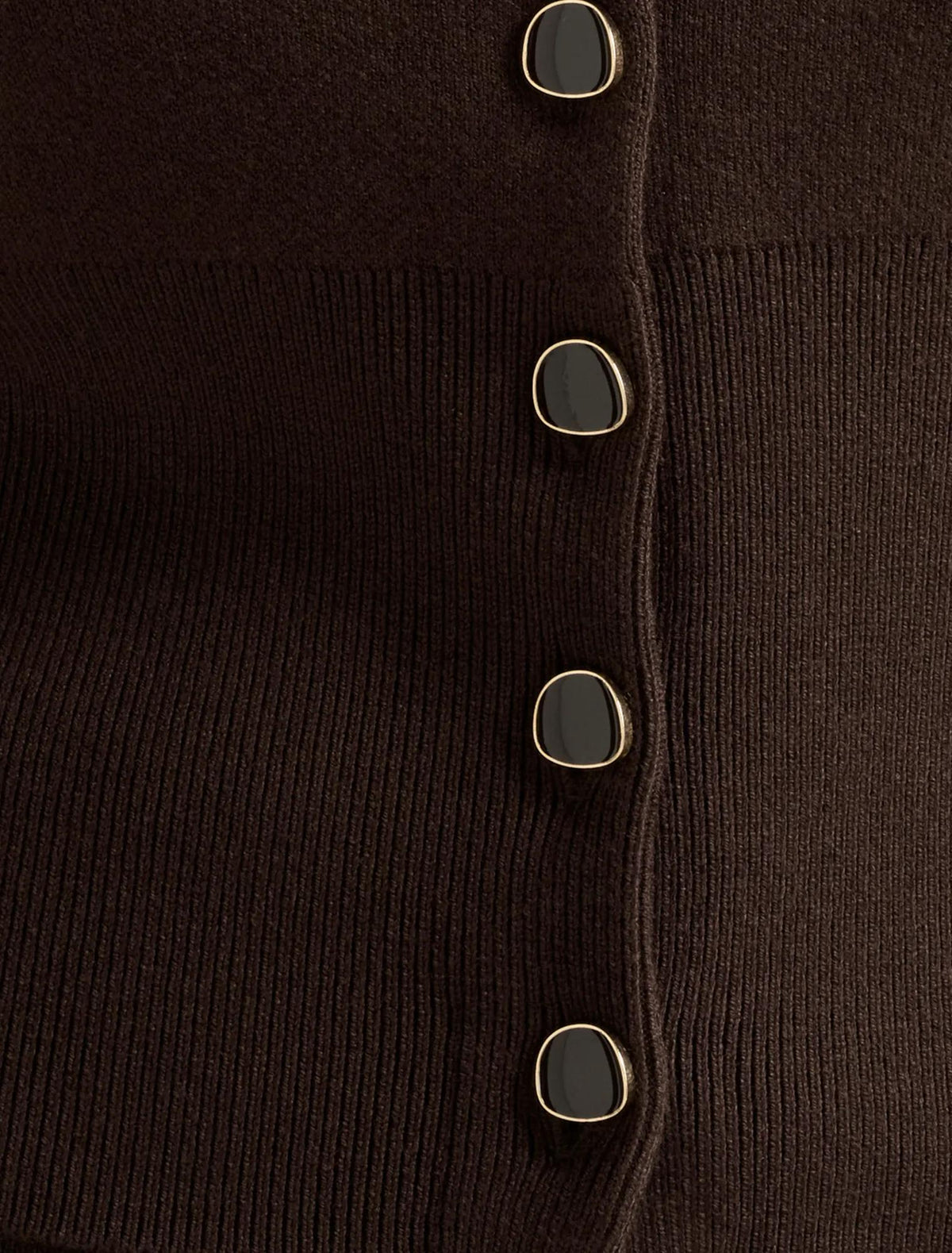 Ally Co-ord Knit Cardigan Chocolate