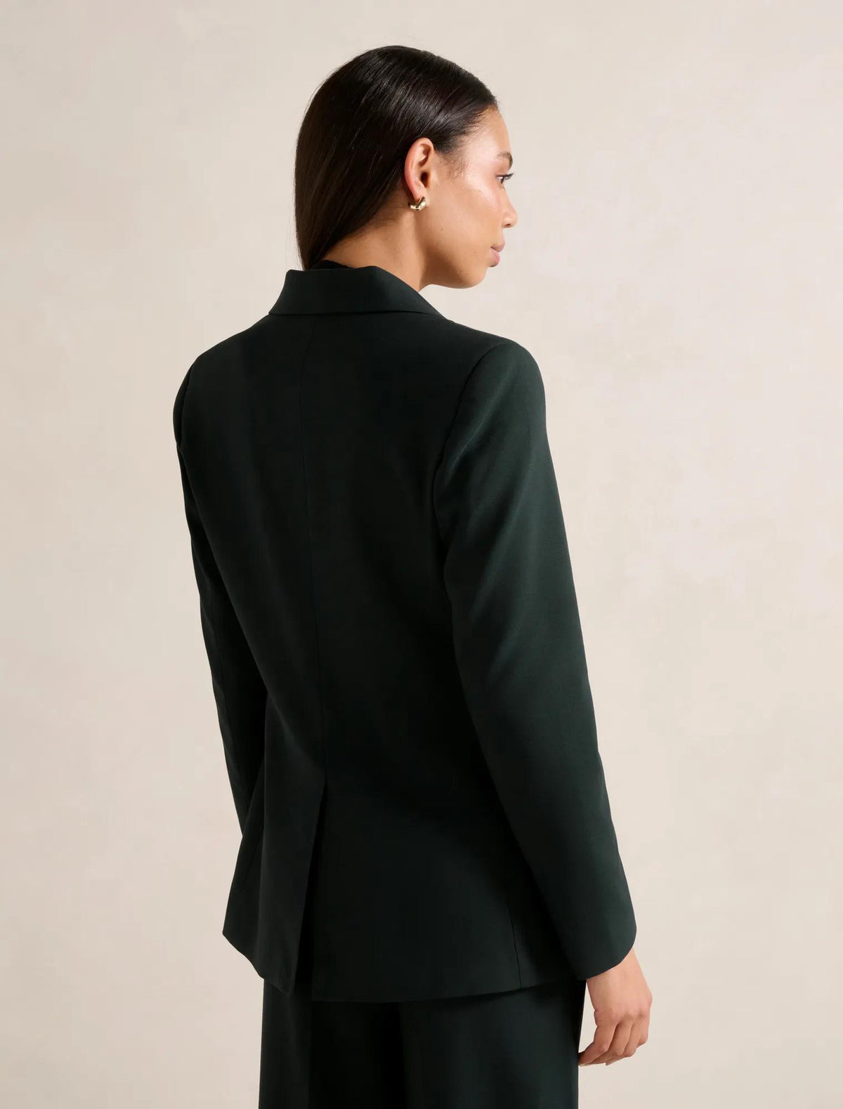 Clarette Nipped Waist Blazer Emerald Green Suit