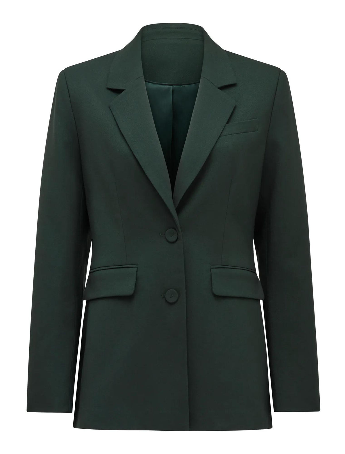 Clarette Nipped Waist Blazer Emerald Green Suit_mannequin