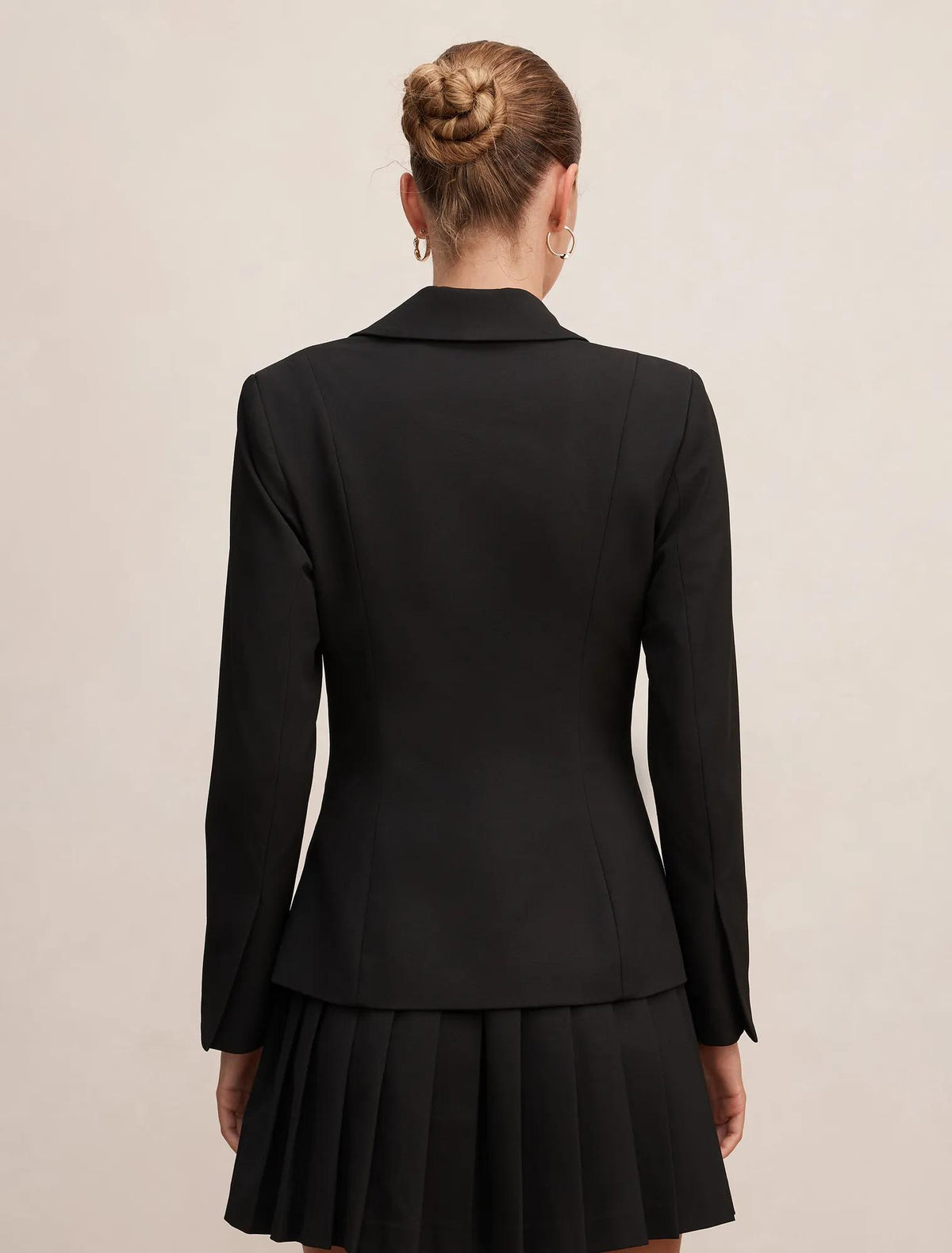 Lenora 2-in-1 Blazer Mini Dress Black