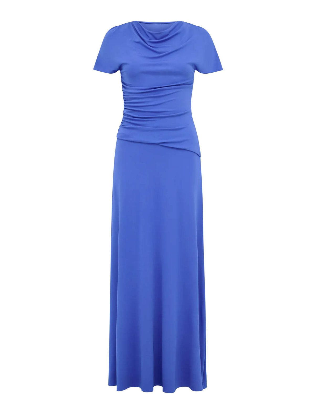 Gemini High Neck Jersey Maxi Dress Cornflower Breeze_mannequin