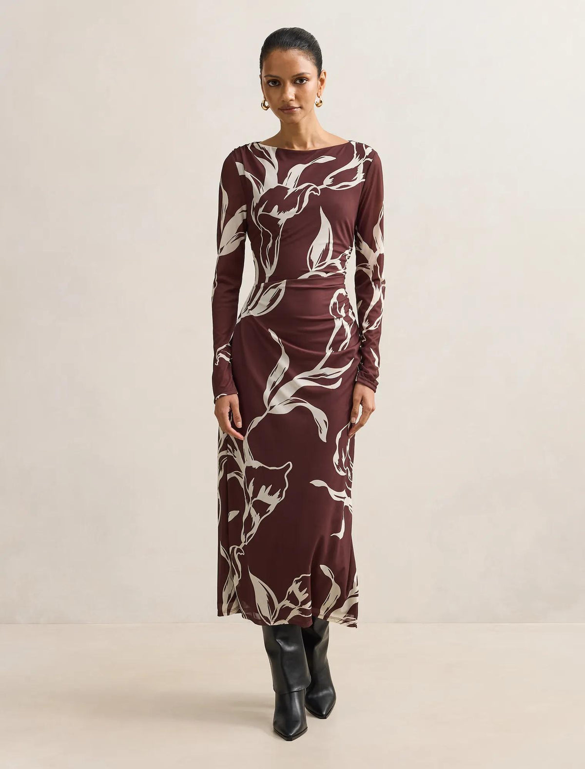 Ally Petite Long Sleeve Midi Sable Moselle