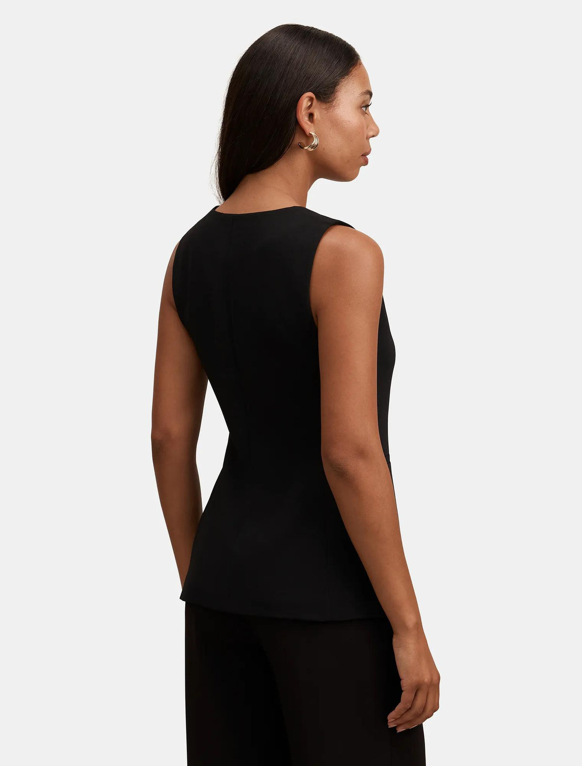 Ayla Contrast Waistcoat Black Suit