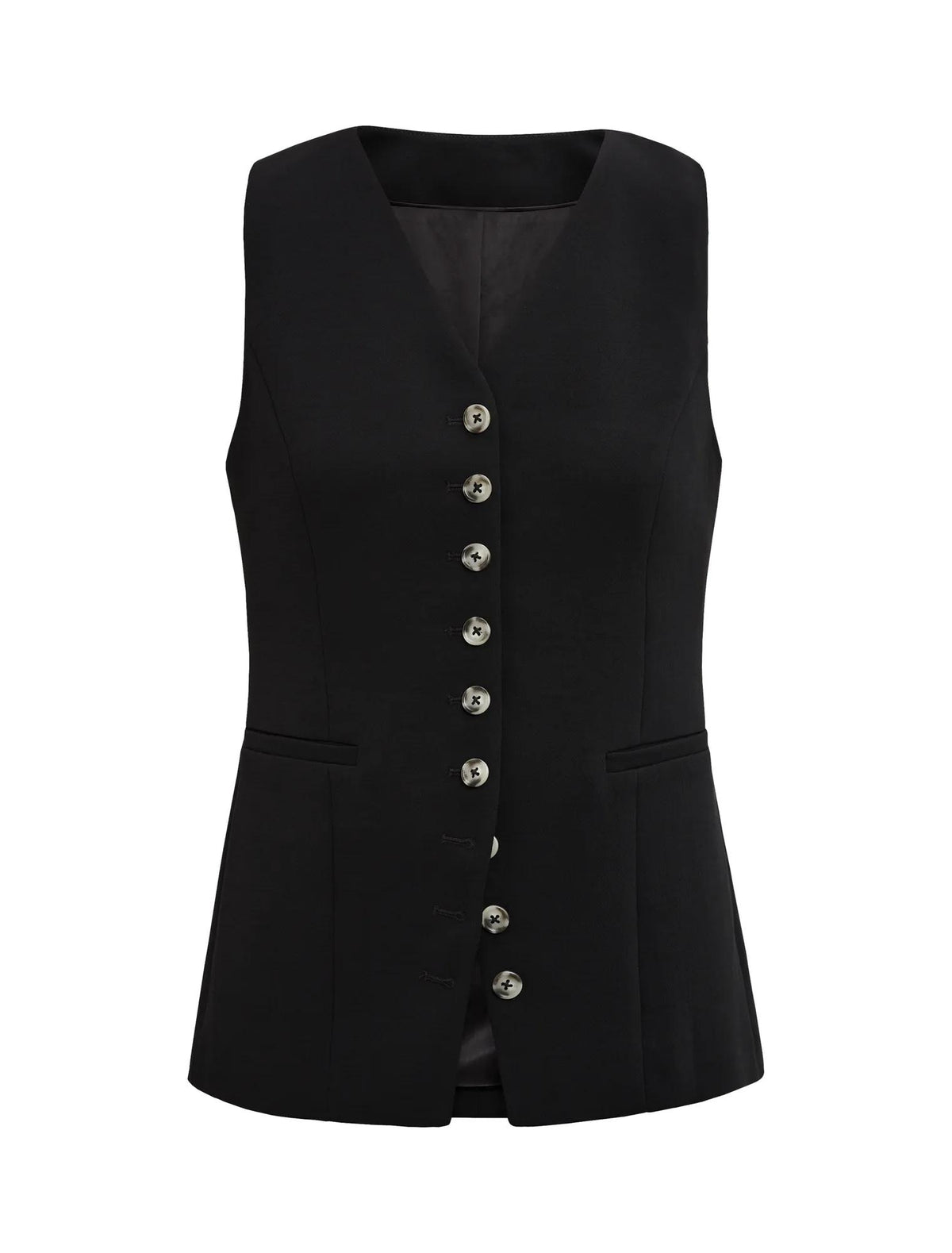Ayla Contrast Waistcoat Black Suit_mannequin