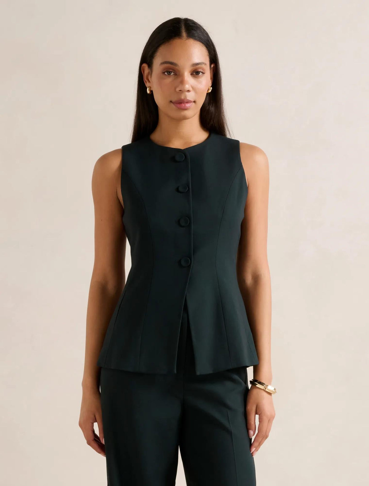 Hendrix Long Waistcoat Emerald Green Suit