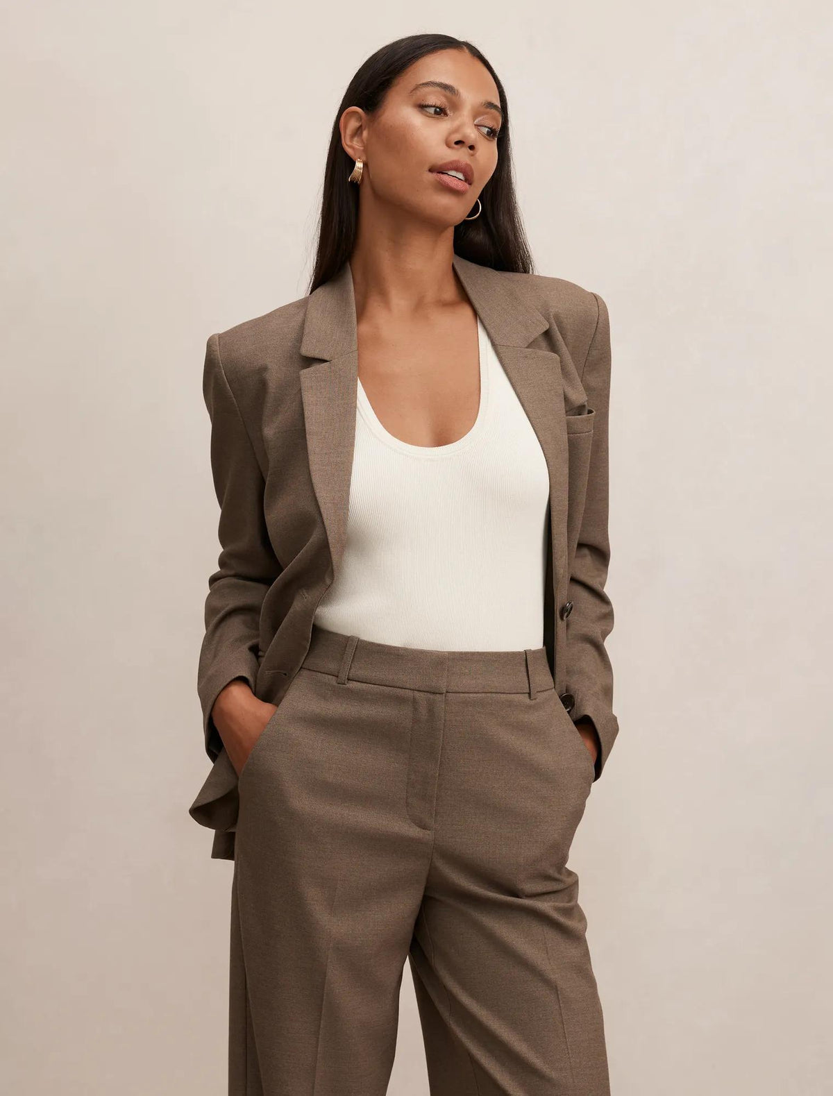 Rhiannon Single Breasted Blazer Burnt Sage Suit