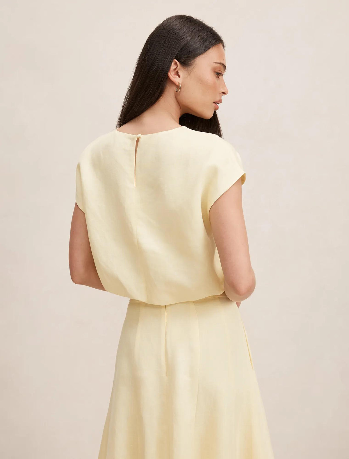 Georgina Bubble Hem Top Spring Daffodil Set