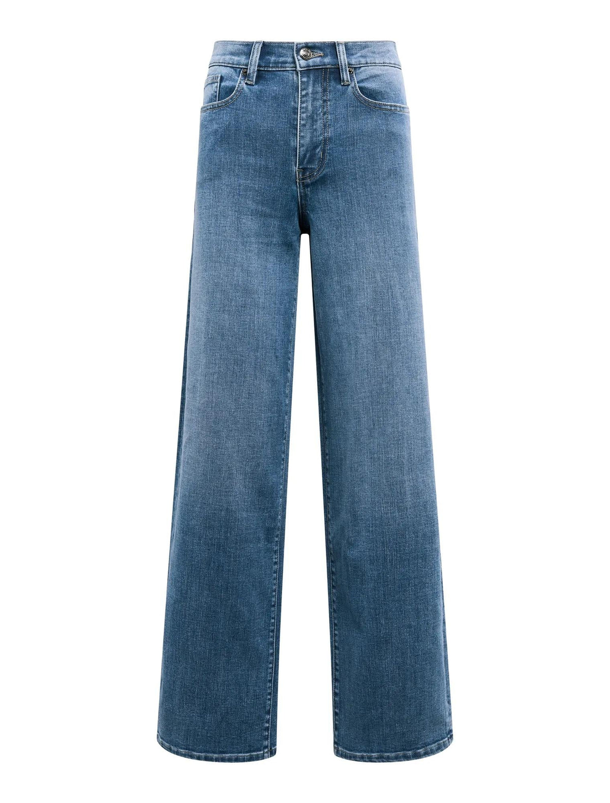 Yasmin Slim Wide Leg Jeans Mid Wash