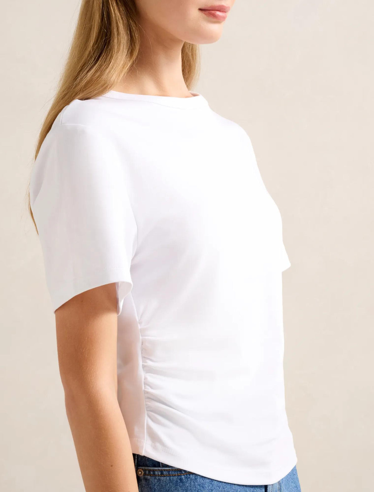 Saskia Boxy Tee Porcelain