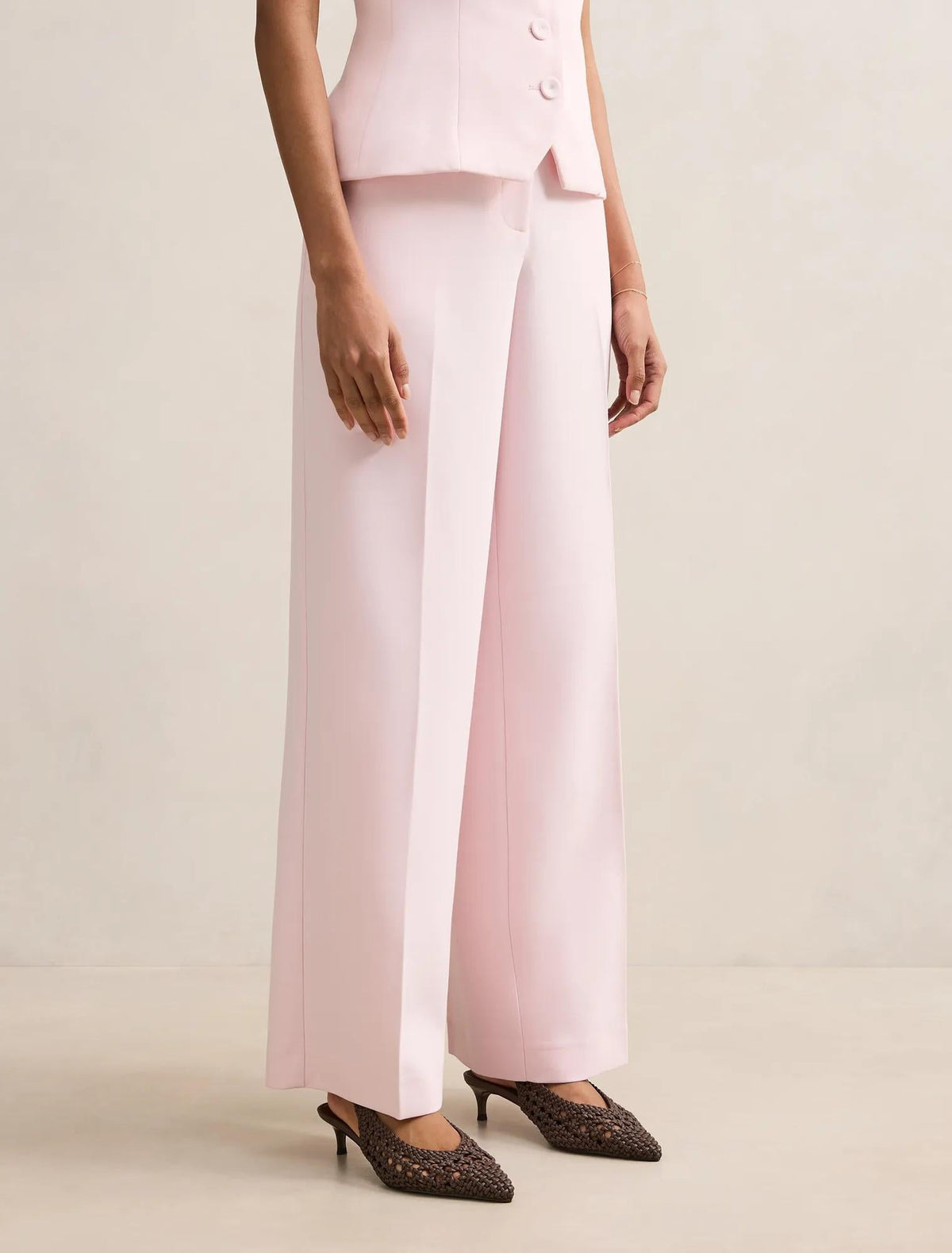 Veda Petite Wide Leg Pant Cherry Blossom Suit