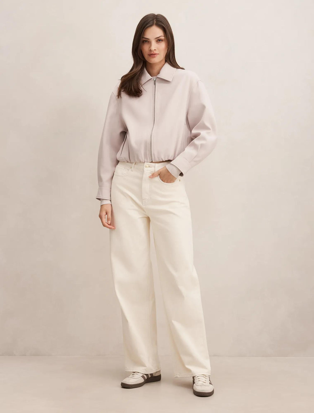 Alexia Top Collar Jacket Almond Milk