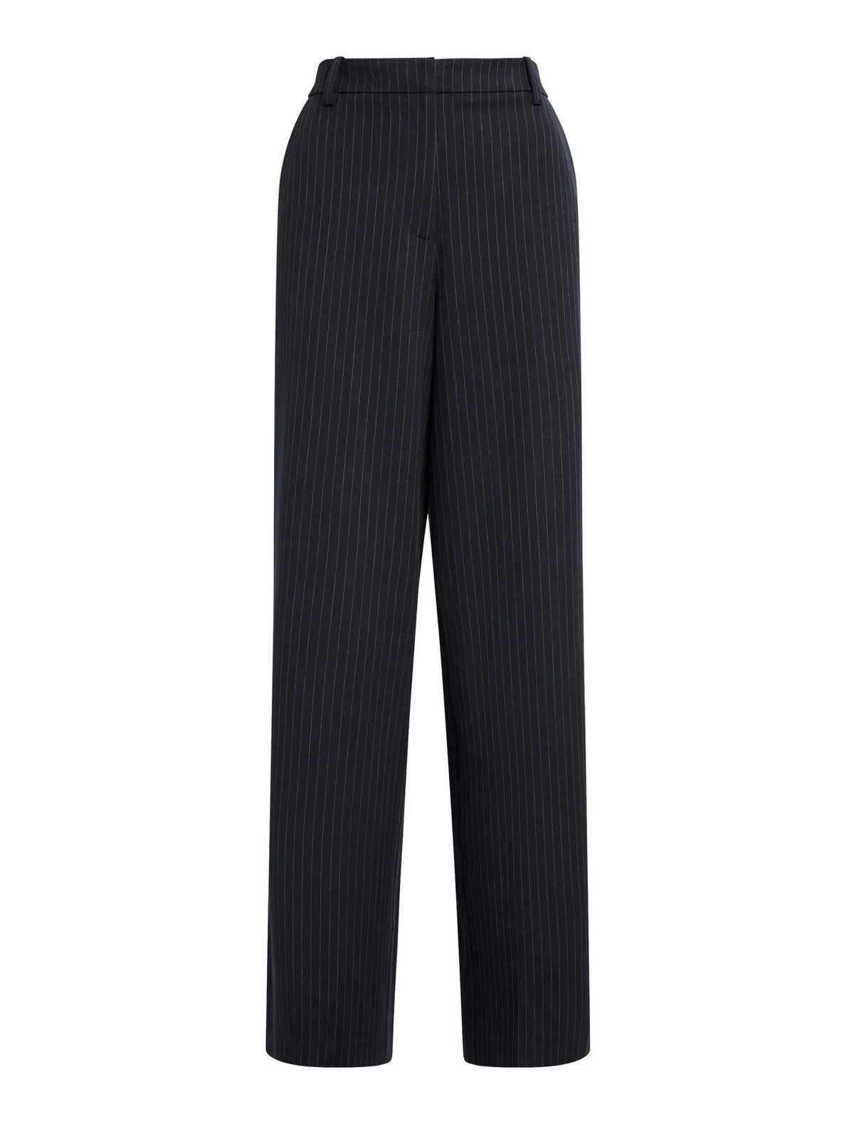 Paloma Pinstripe Wide Leg Pant Navy Pinstripe Suit