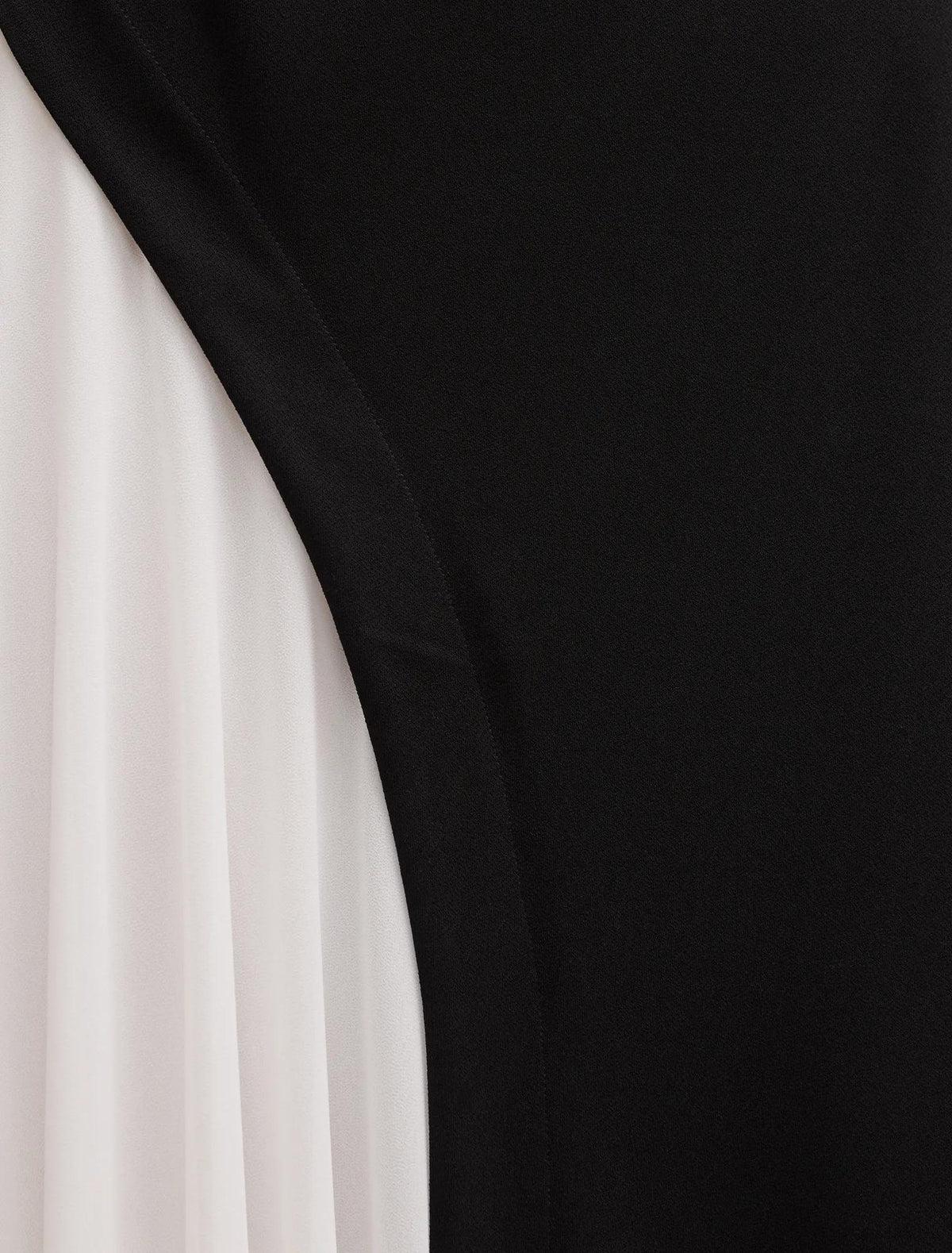 Candace Halter Contrast Maxi Dress Black & White