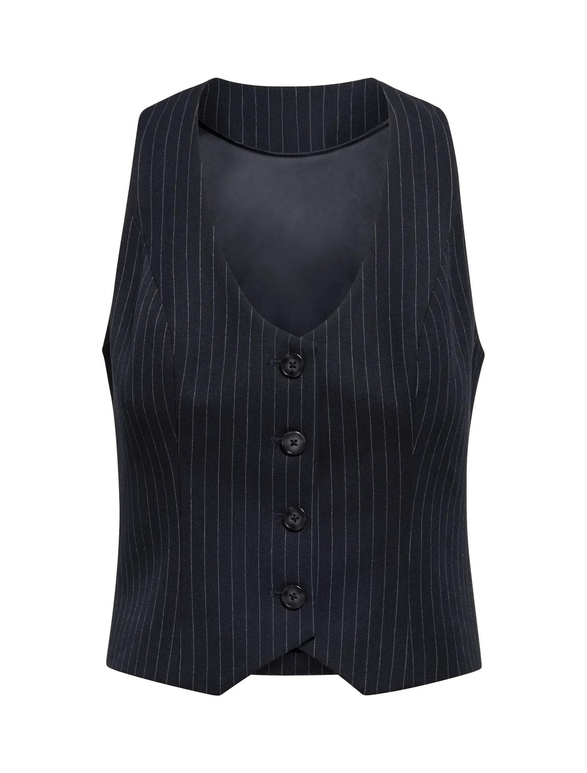 Paloma Pinstripe Waistcoat Navy Pinstripe Suit_mannequin