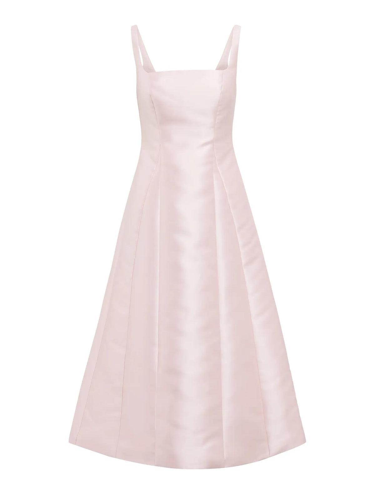 Kayla Structured Satin Midi Dress Pink_mannequin