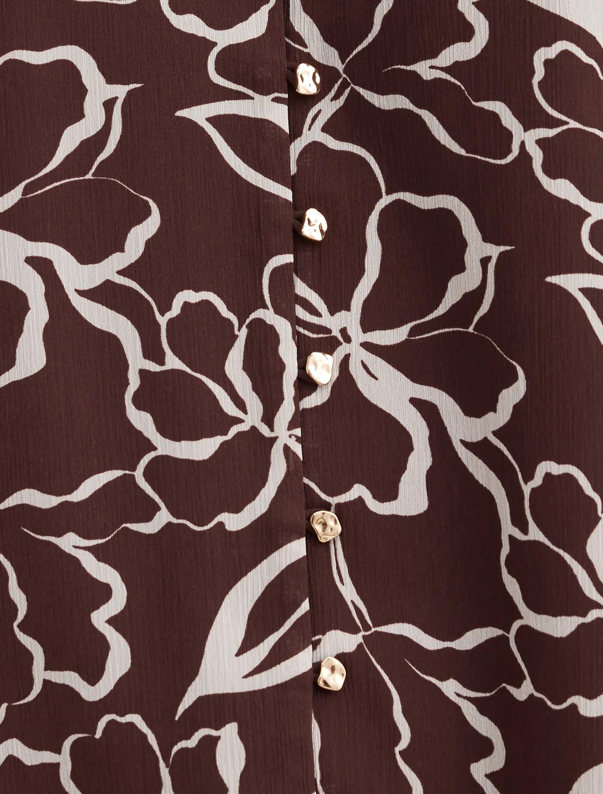 Tullia Ruffle Sleeve Blouse Choc Myra Floral