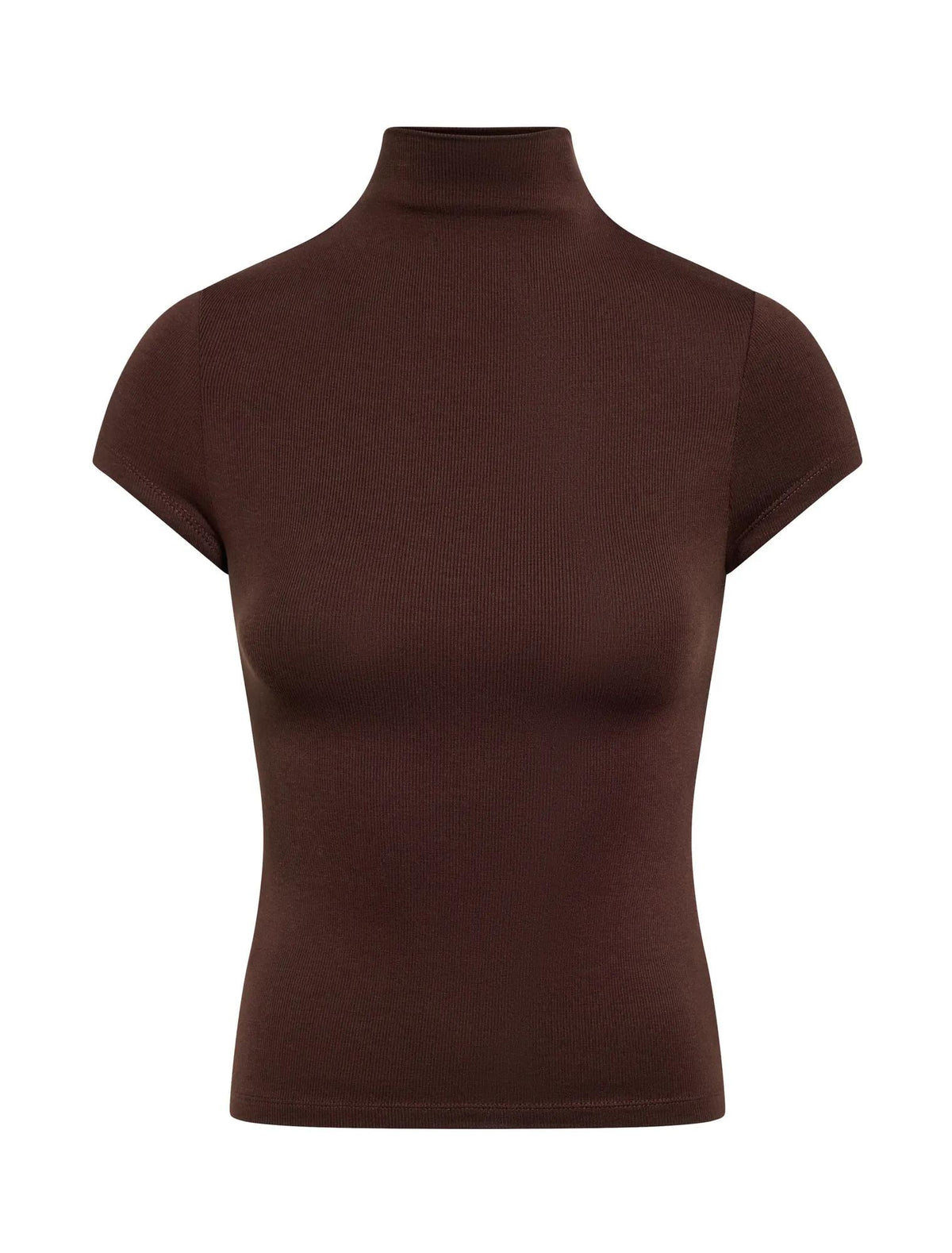 Ruby Grown On Neck Baby Tee Chocolate_mannequin