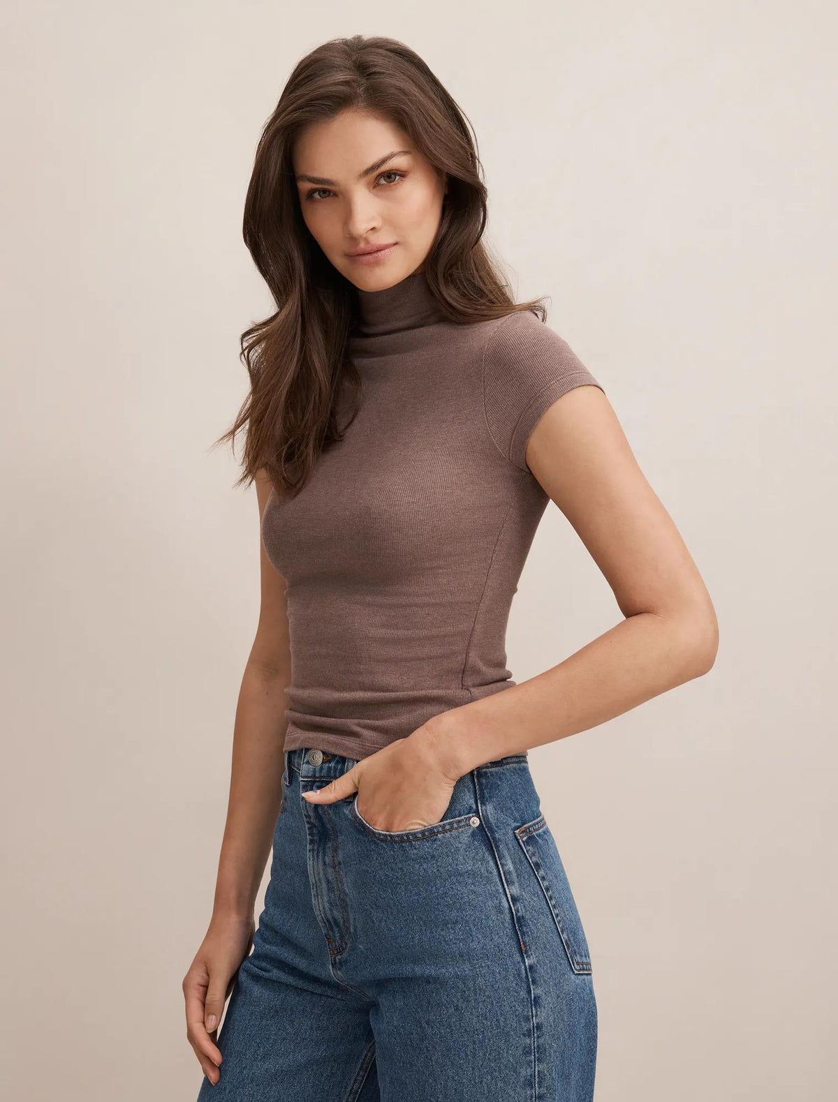 Ruby Grown On Neck Baby Tee Mushroom Marle