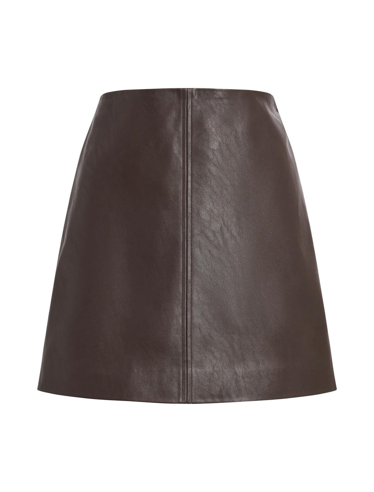 Lauren Vegan Leather Mini Skirt Chocolate