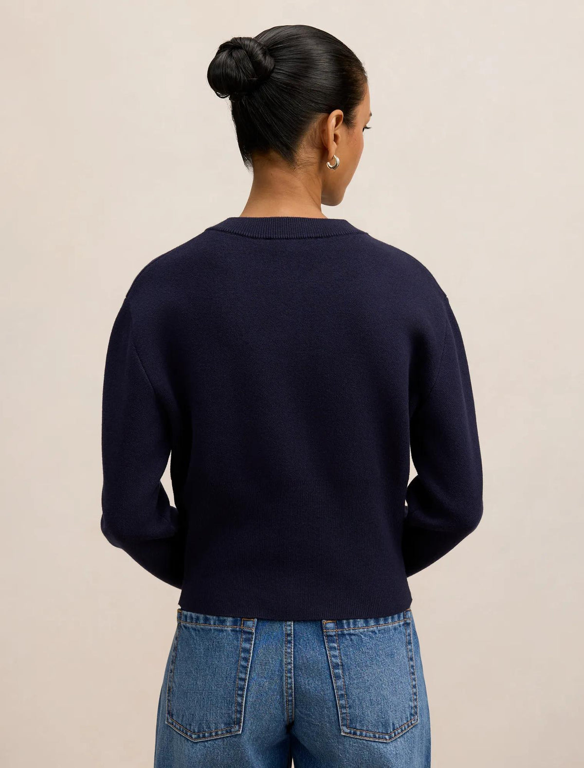 Ally Petite Knit Cardigan Navy