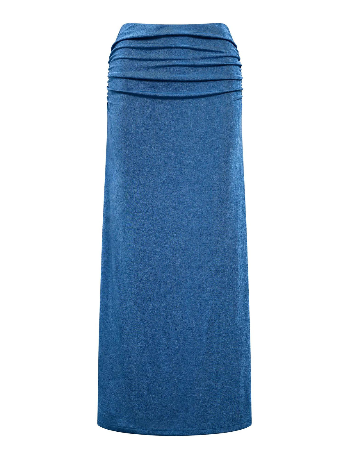 Arabella Flute Maxi Skirt Palace Blue co-ord_mannequin