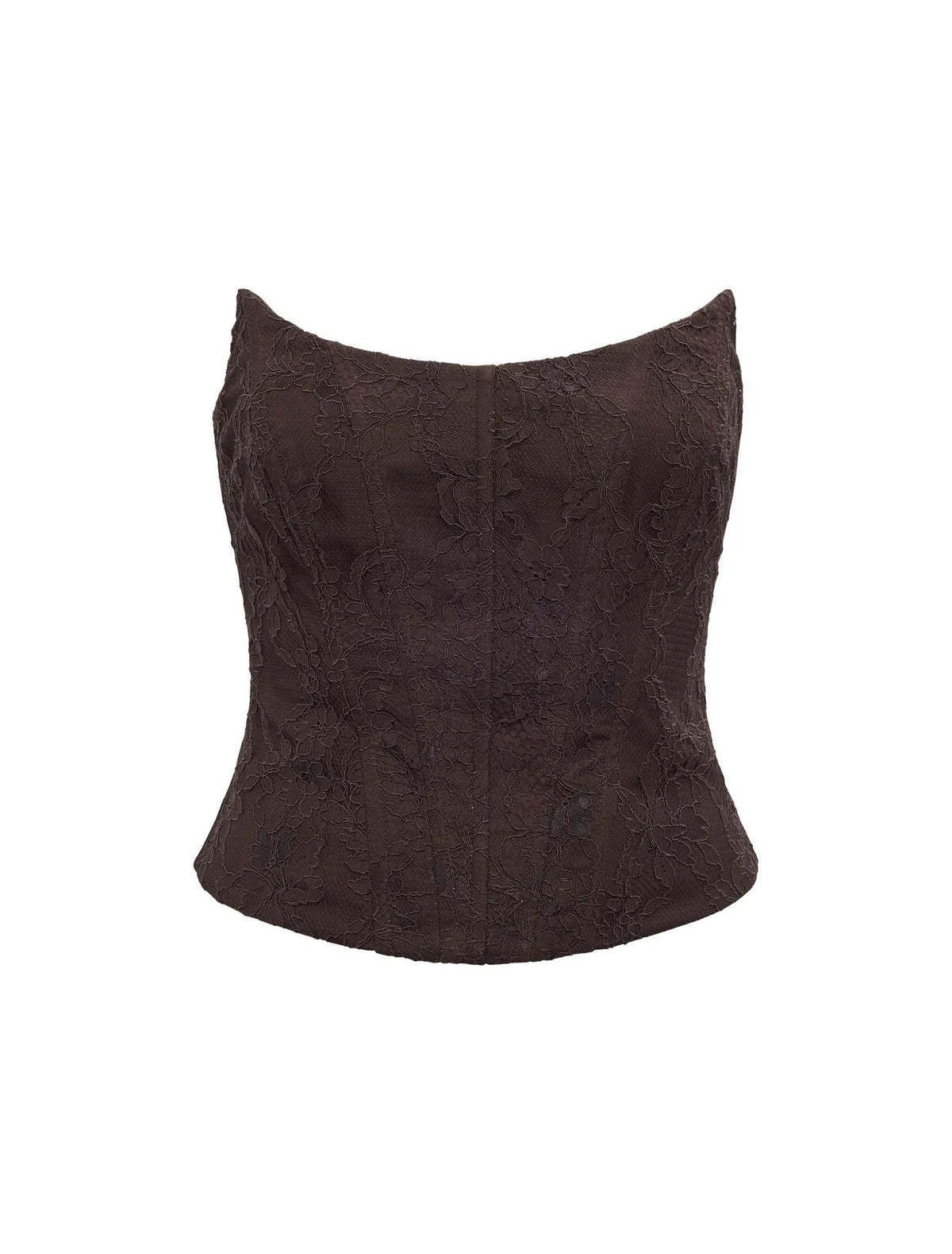 Lara Lace Corset Top Chocolate_mannequin