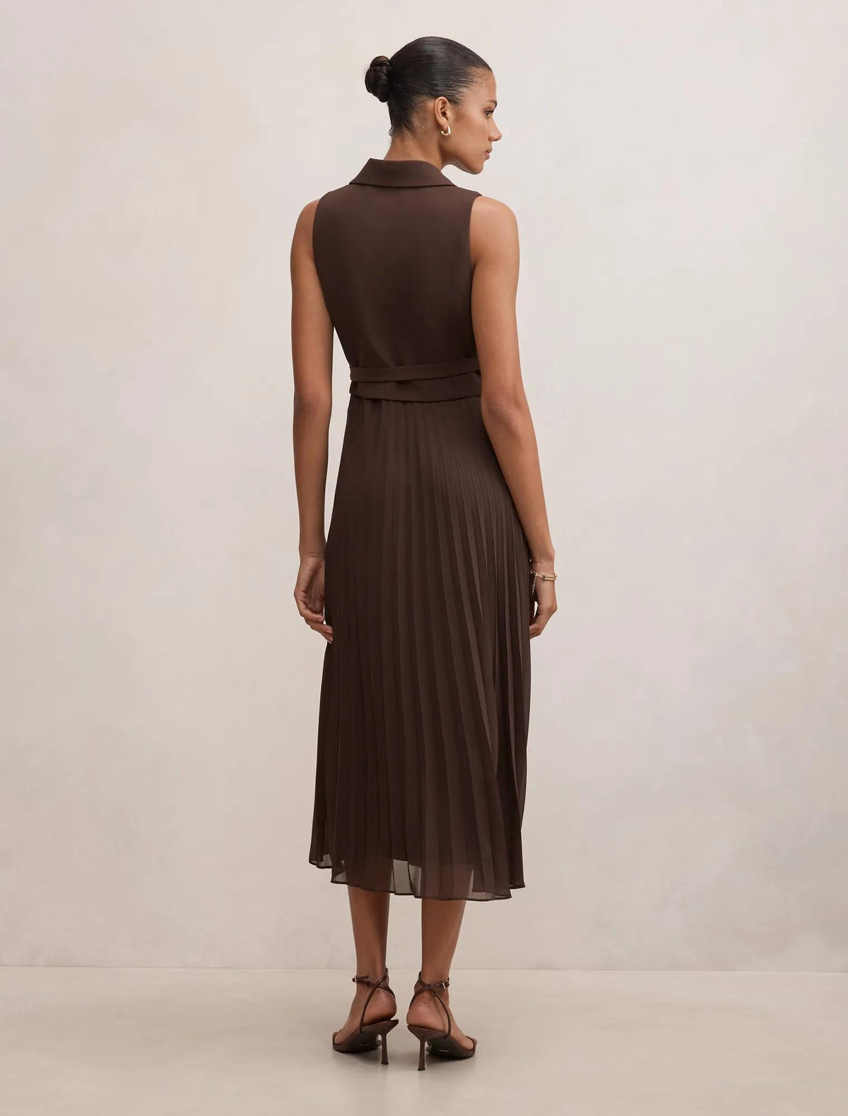 Chelsea 2-in-1 Wrap Midi Dress Chocolate Freckle