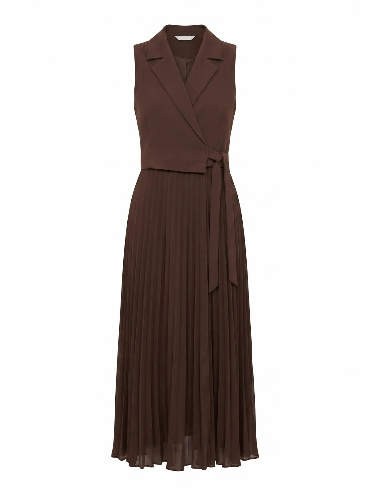 Chelsea 2-in-1 Wrap Midi Dress Chocolate Freckle_mannequin