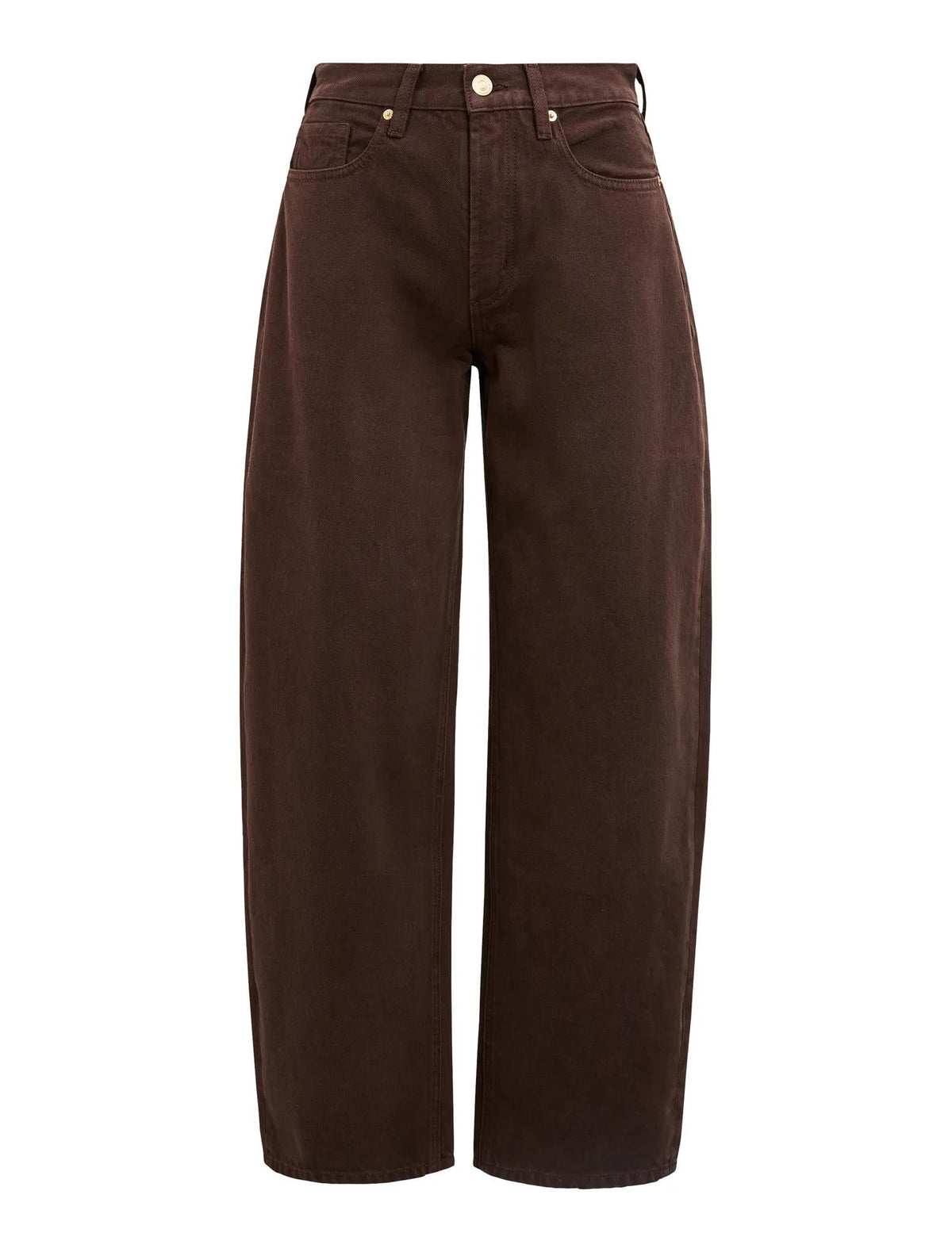 Emma Mid Rise Barrel Jeans Chocolate