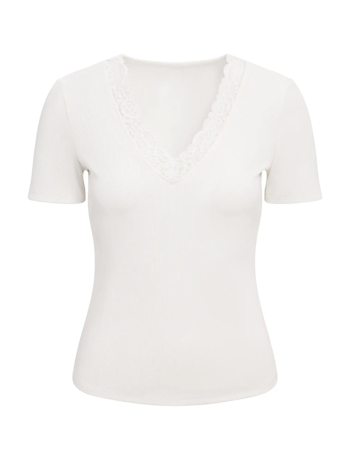 Sienna Lace Trim Tee Porcelain_mannequin