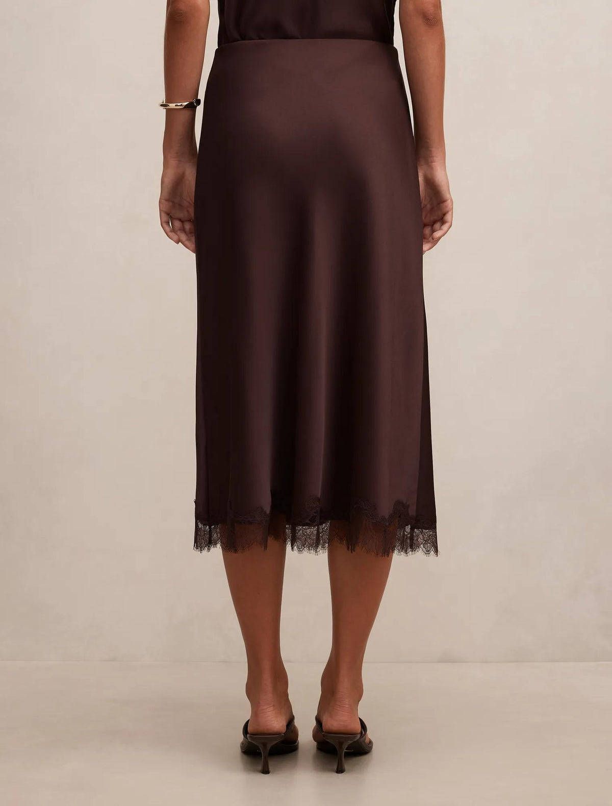 Enola Lace Midi Skirt Dark Chocolate Co-ord