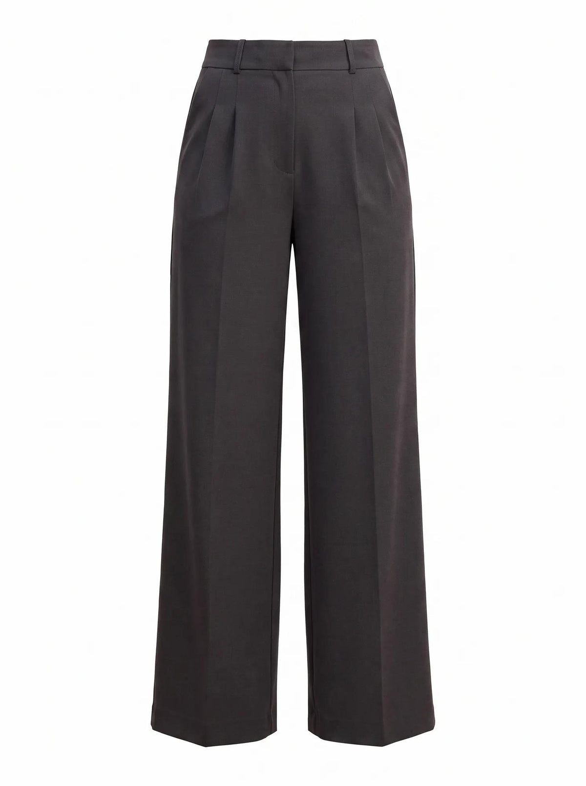 Eva Pleat Wide Leg Pants Charcoal Grey_mannequin