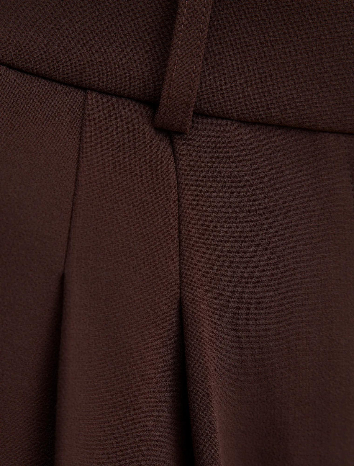 Eva Pleat Wide Leg Pants Chocolate