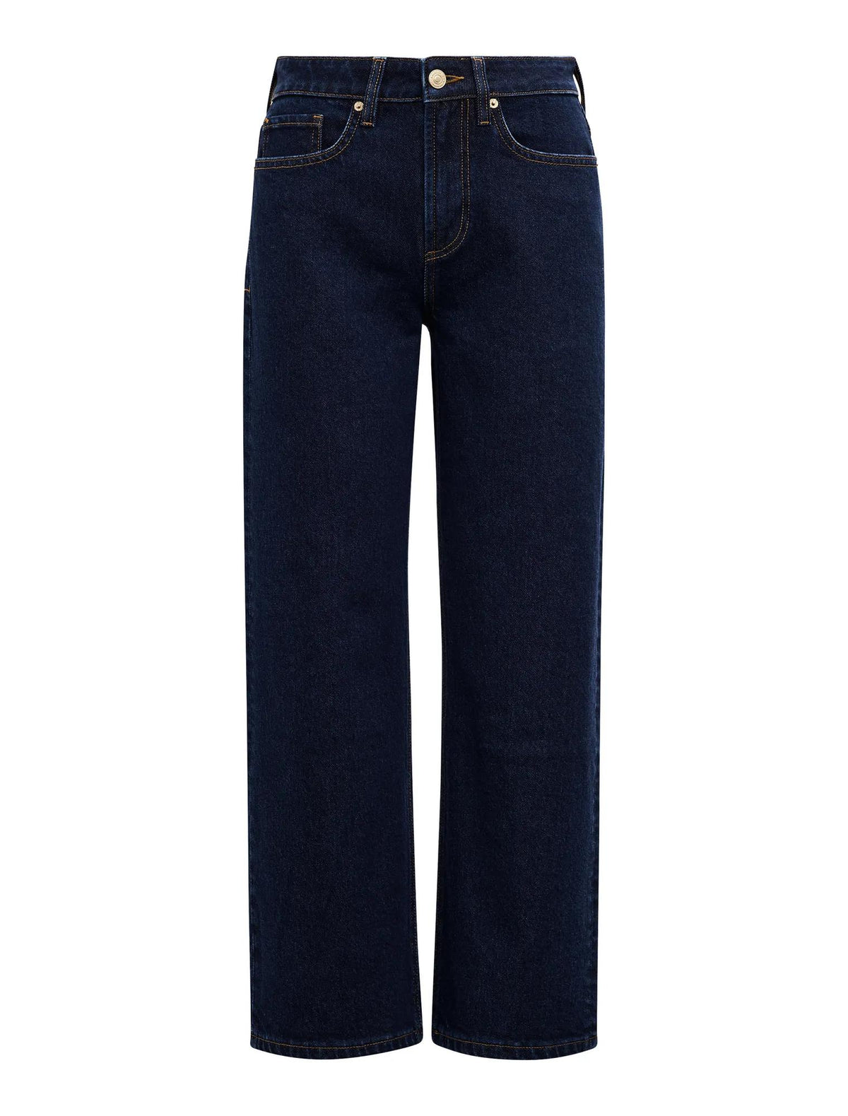 Nicki Petite Mid Rise Straight Jean Dark Indigo_mannequin