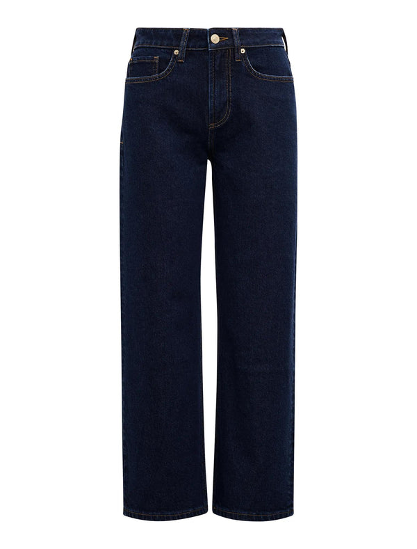 Nicki Petite Mid Rise Straight Jean Dark Indigo_mannequin