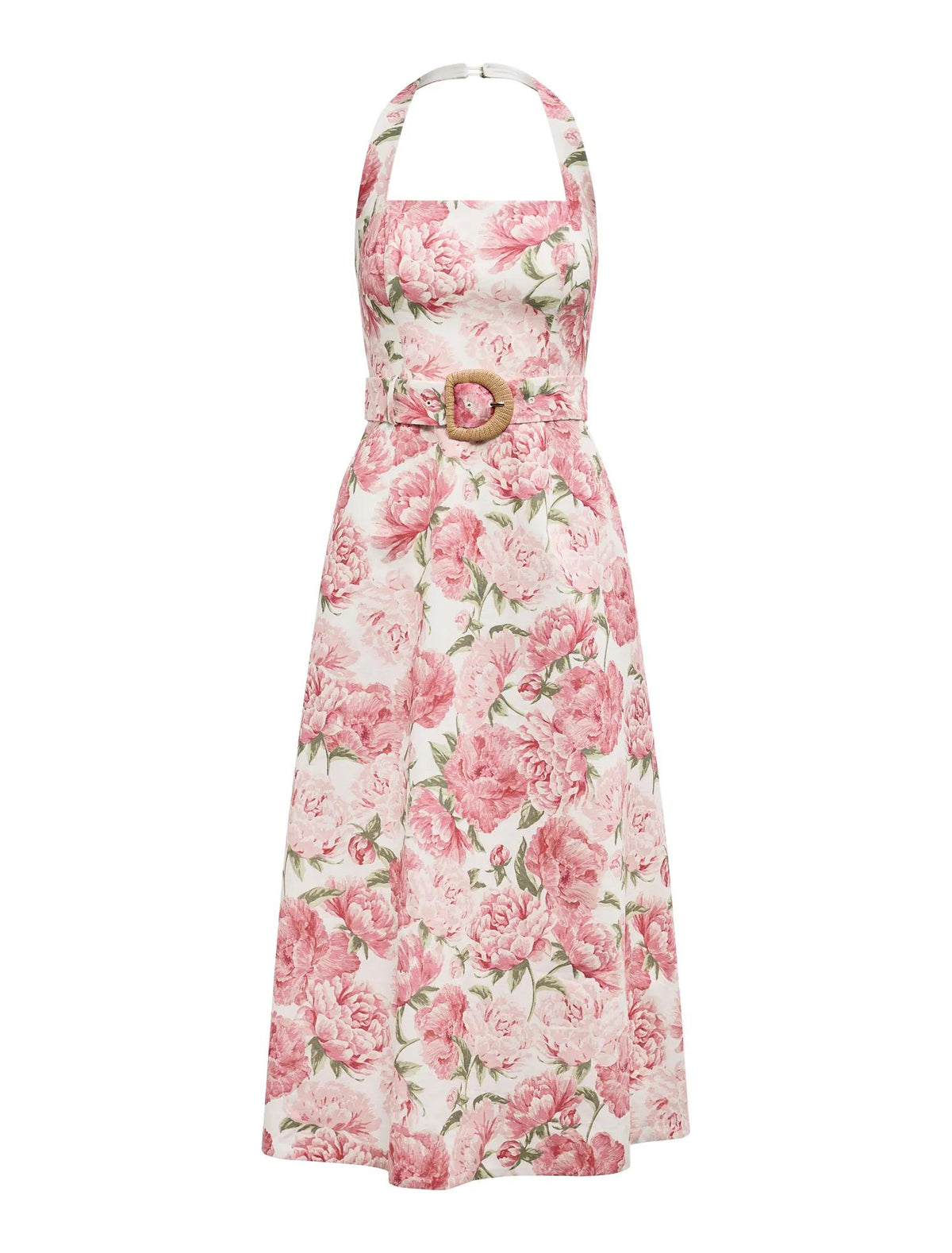 Blossom Halter Midi Dress Pink Loft Floral_mannequin