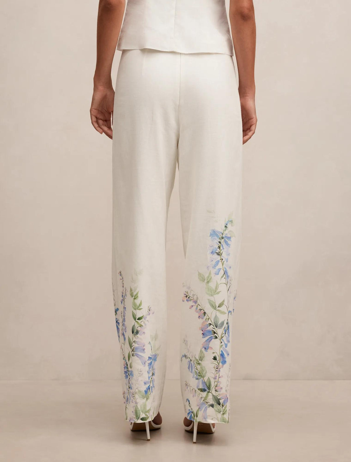 Soleil Floral Placement Print Pant Wisteria Co-ord