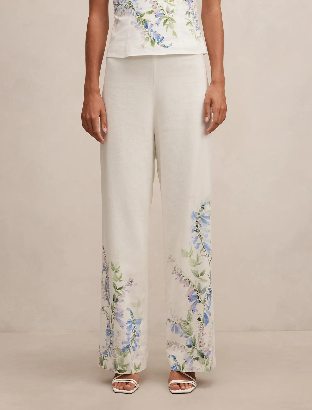 Soleil Floral Placement Print Pant Wisteria Co-ord
