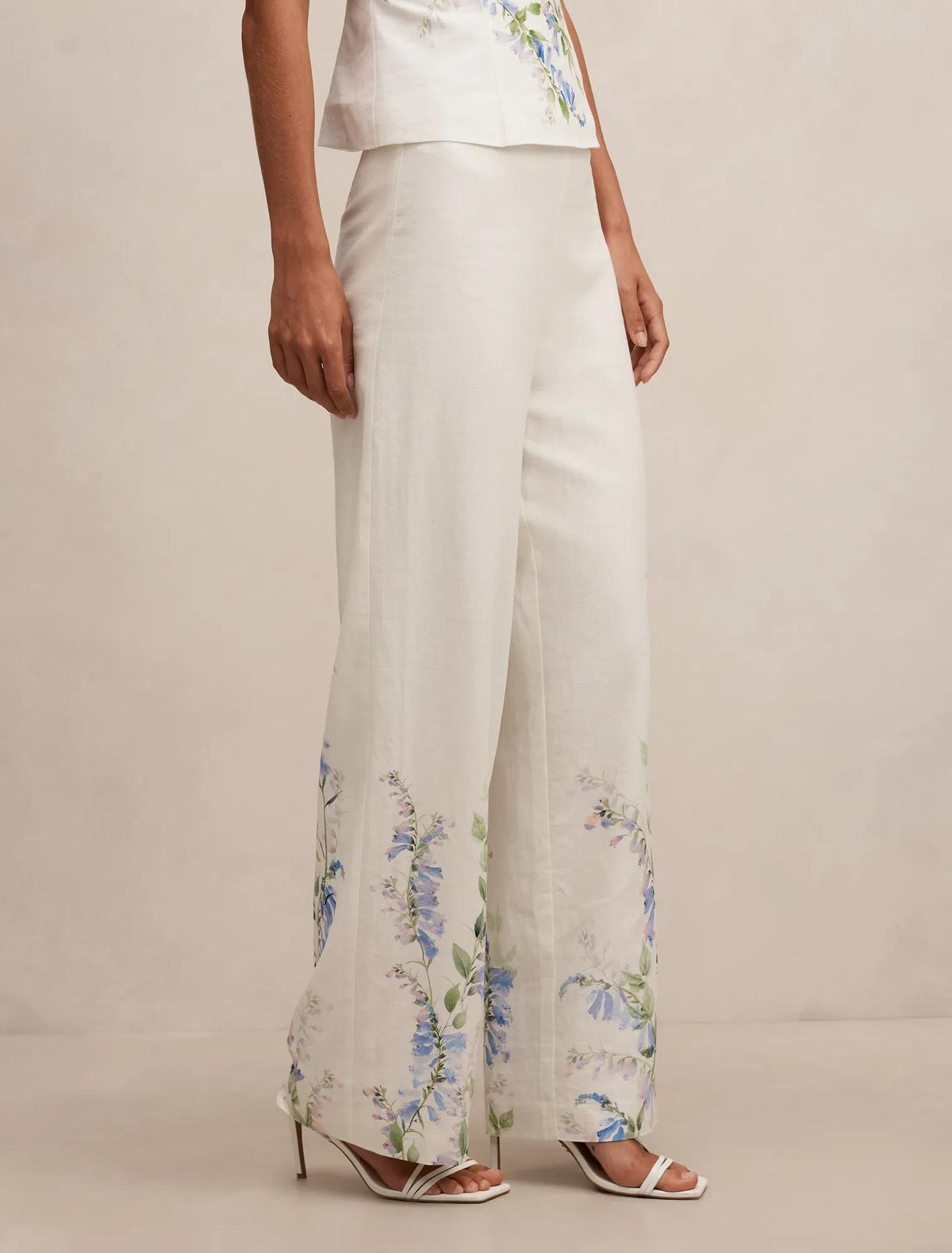 Soleil Floral Placement Print Pant Wisteria Co-ord