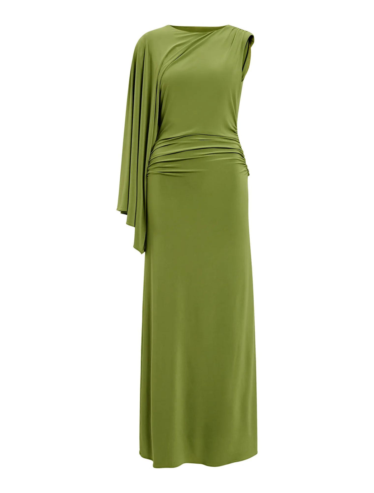 Fleur Cape Shoulder Maxi Dress Zesty Green_mannequin