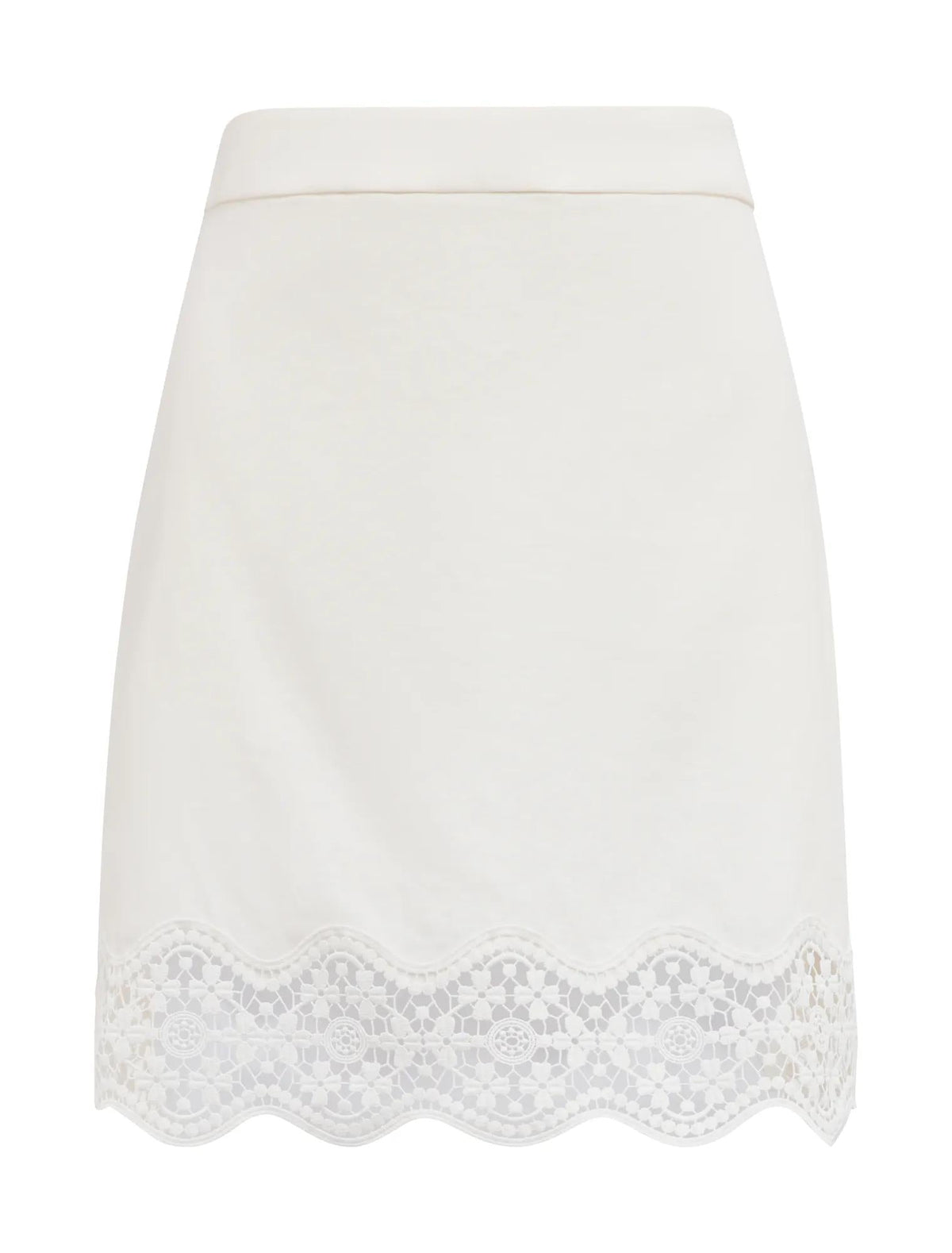 Skye Trim Detail Mini Skirt Porcelain Co-Ord