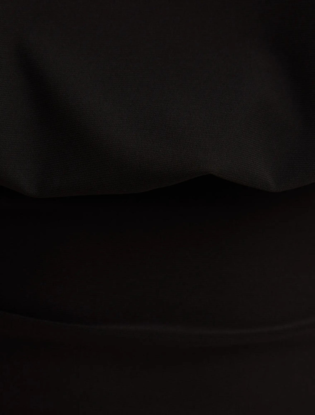 Kiara Tipped Draped Jersey Mini Dress Black