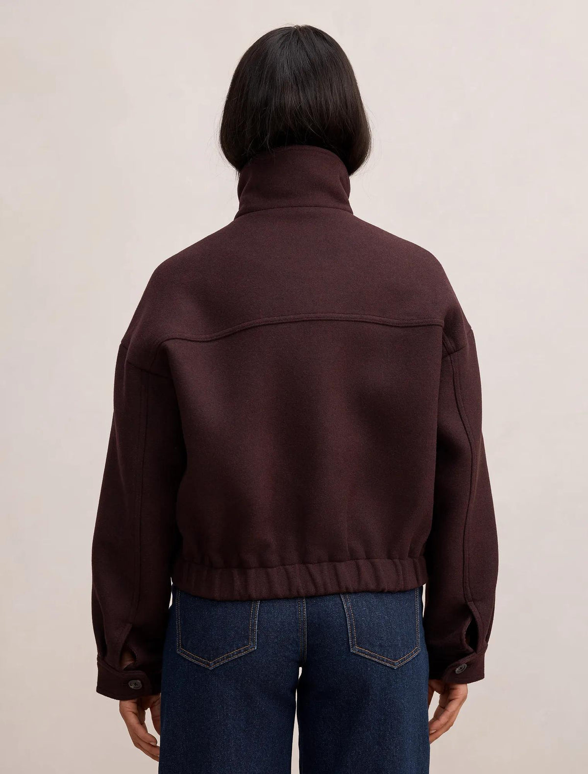 Quinn Funnel Neck Jacket Plum