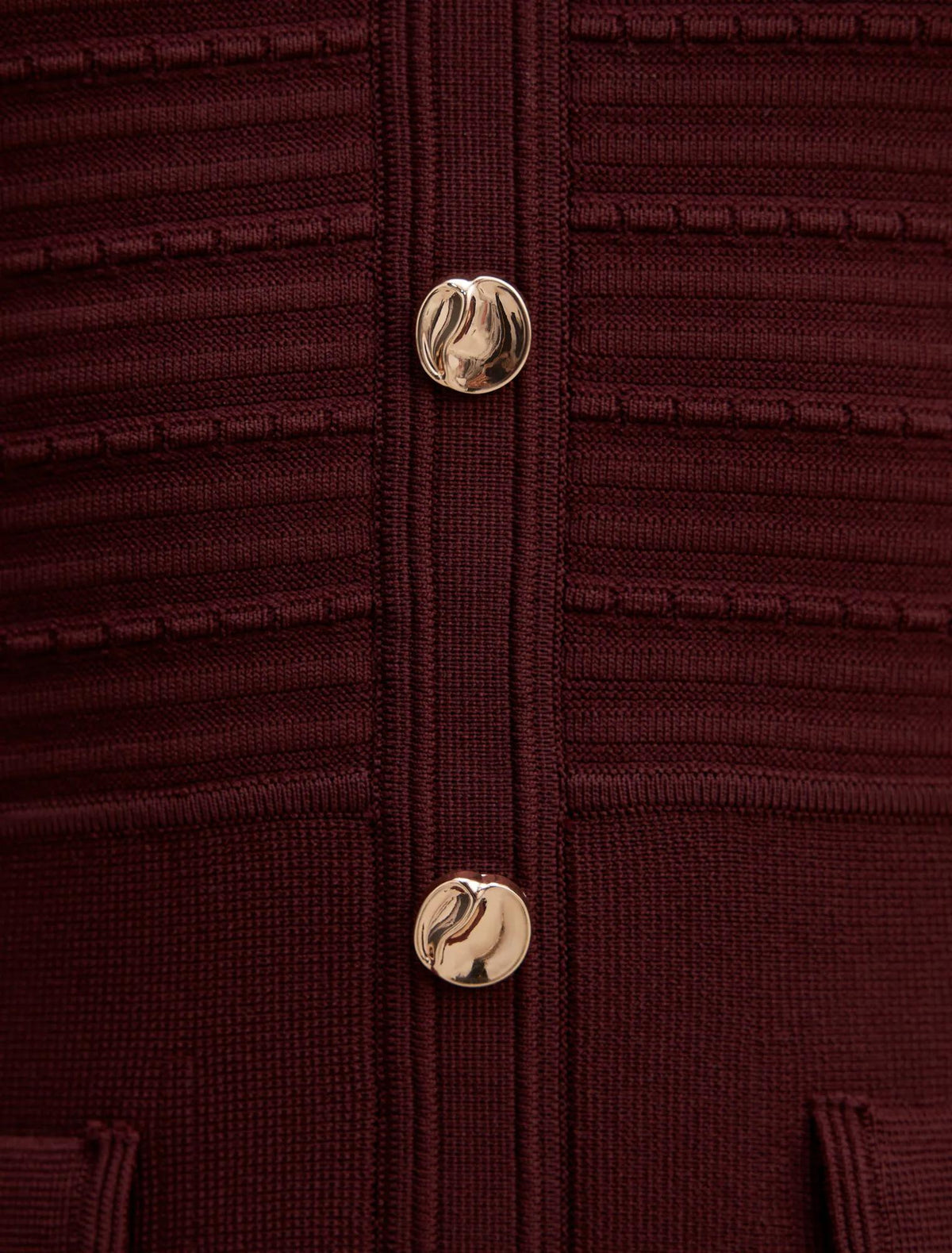 Anika Stitch Interest Knit Mini Dress Berry Red
