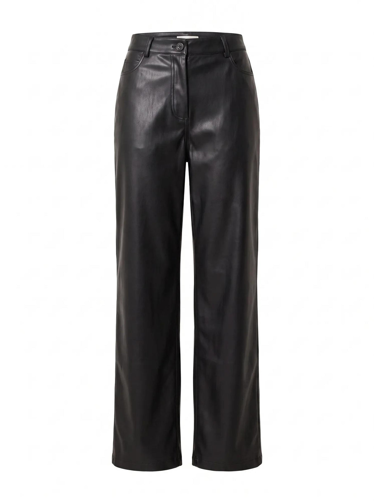 Cara Faux Leather Barrel Leg Pants Black_mannequin