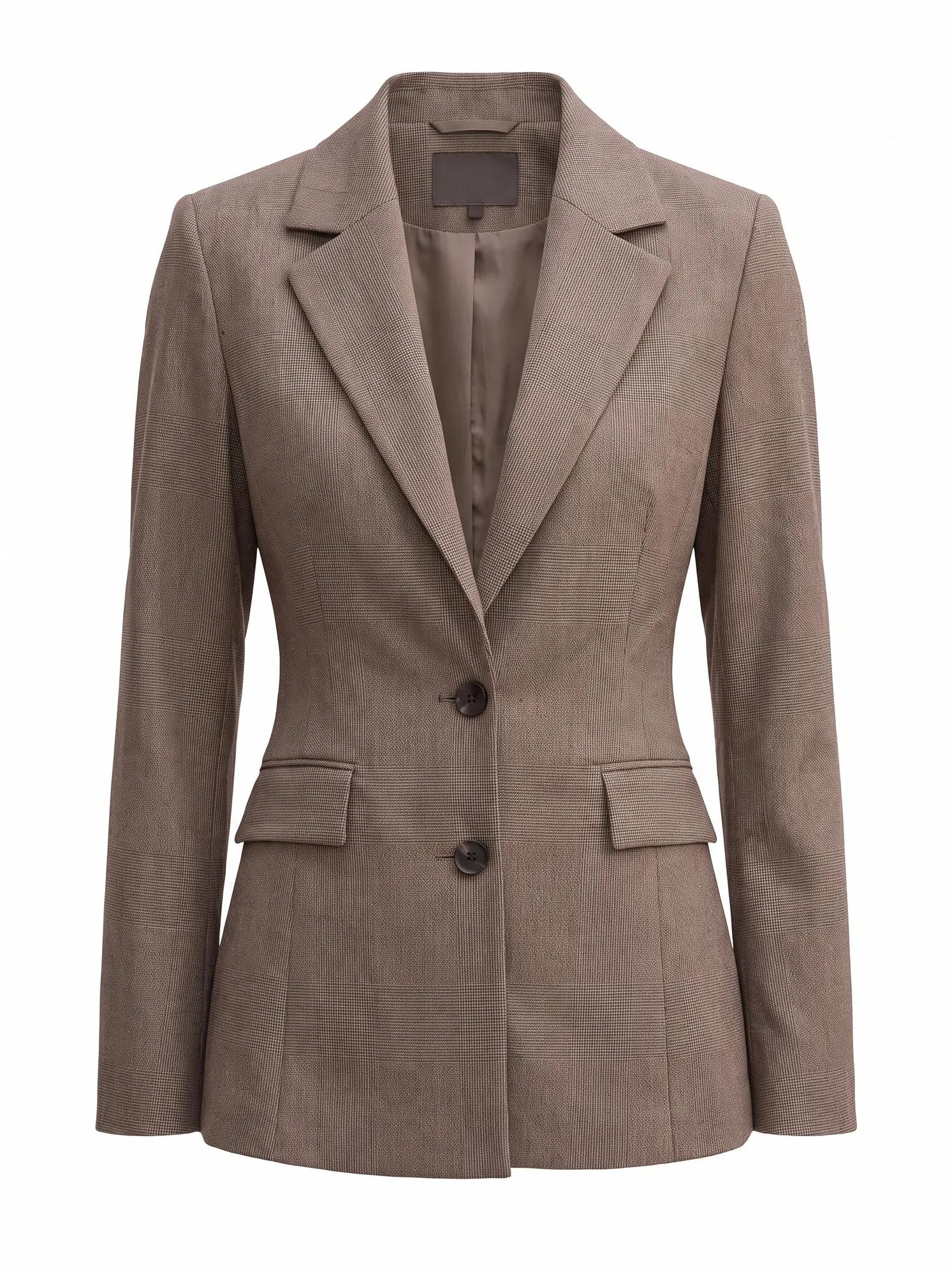 Clea Single Breasted Blazer Check Suit